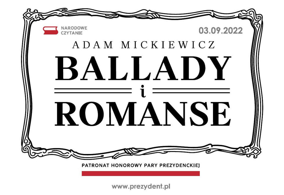 Narodowe Czytanie "Ballady i romanse" Mickiewicza